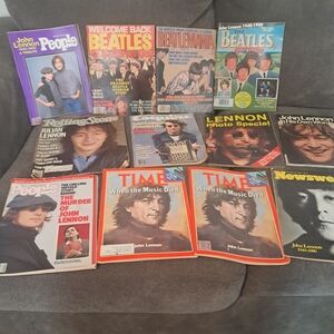 John Lennon Magazine Collection Lot Of 12